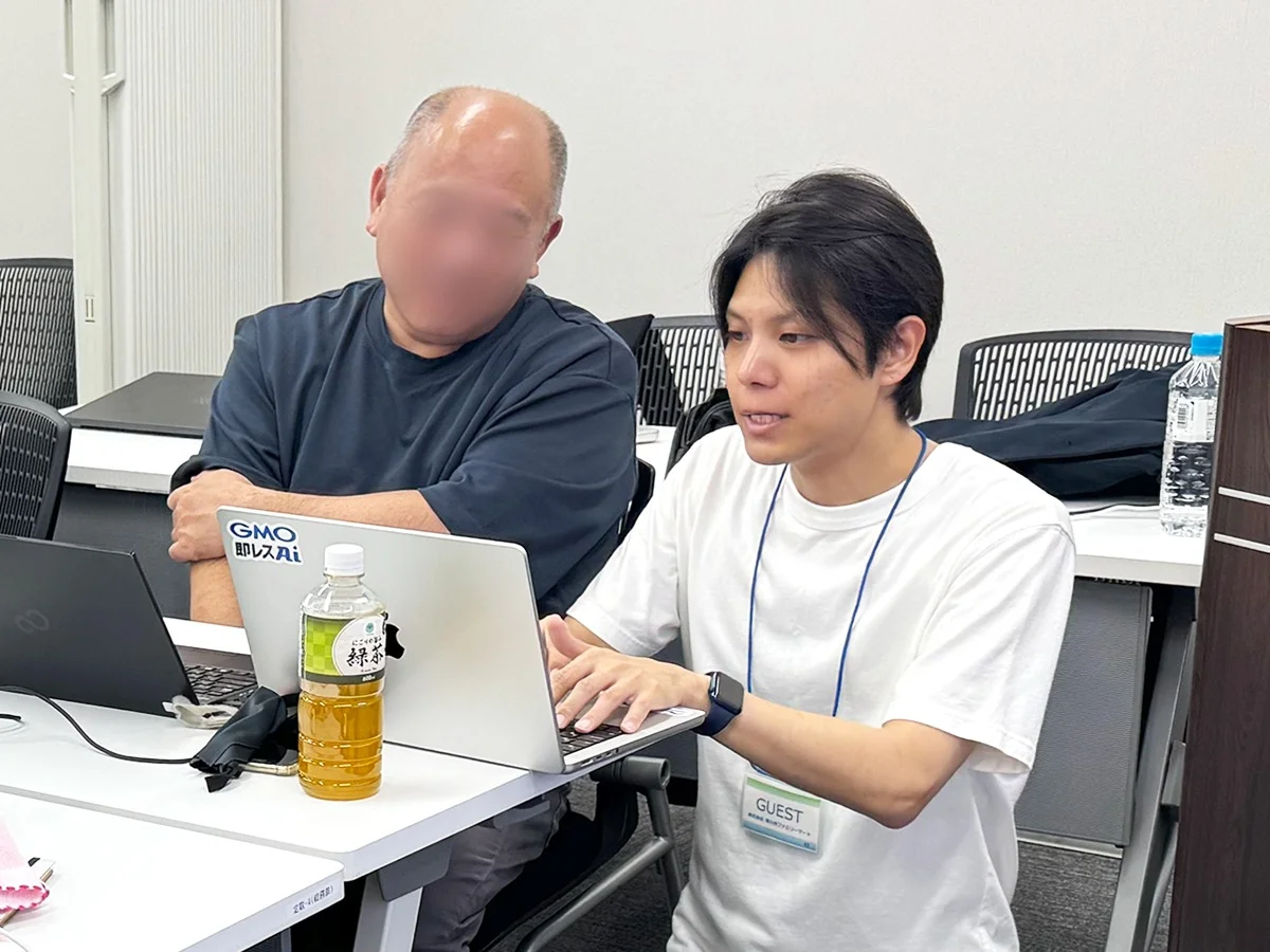 手が止まったときはサポーターと進めます